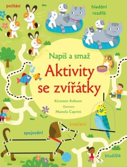 Book Napiš a smaž Aktivity se zvířátky Kirsteen Robson