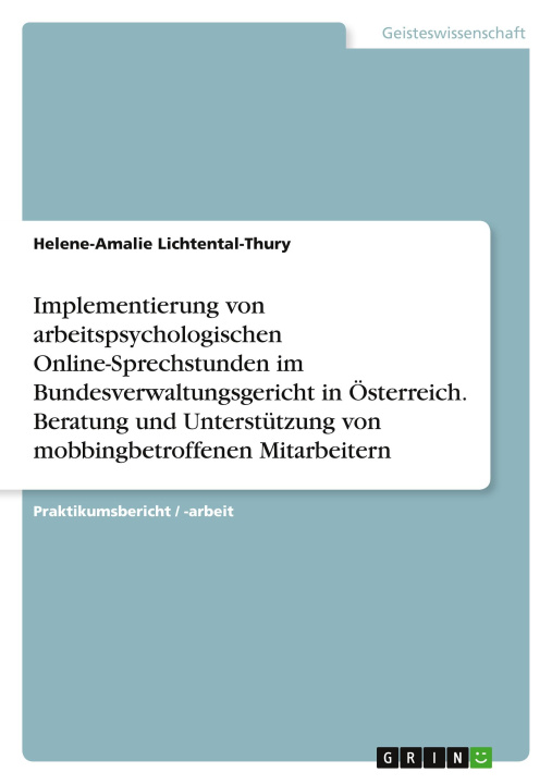 Carte Implementierung von arbeitspsychologischen Online-Sprechstunden im Bundesverwaltungsgericht in Österreich. Beratung und Unterstützung von mobbingbetro 