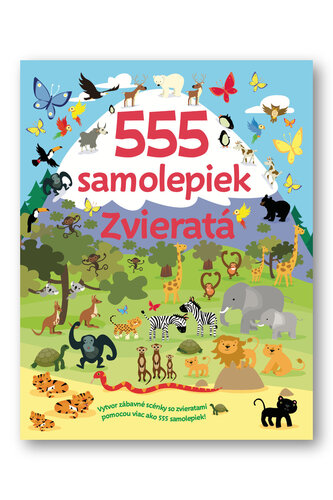 Книга 555 samolepiek Zvieratá 