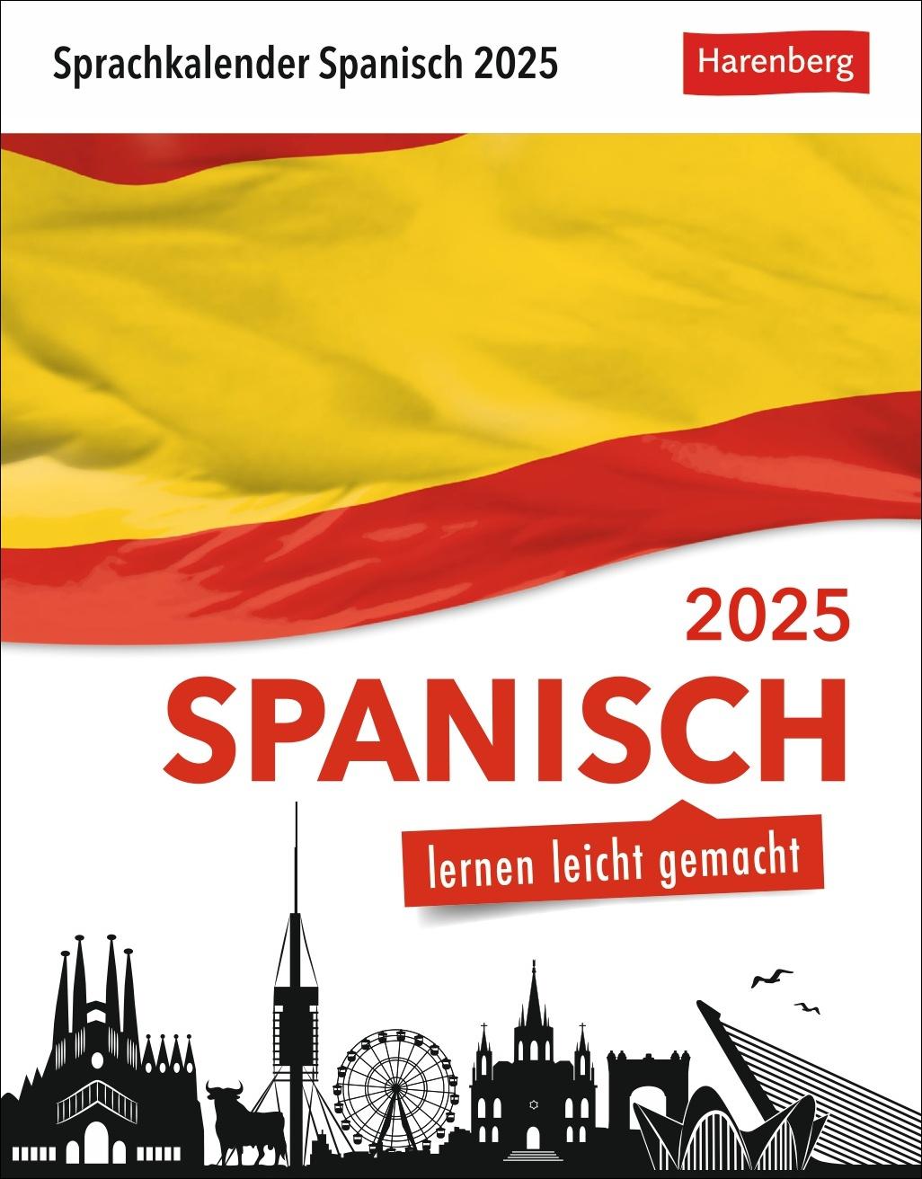 Kalendár/Diár Spanisch Sprachkalender 2025 - Spanisch lernen leicht gemacht - Tagesabreißkalender Steffen Butz
