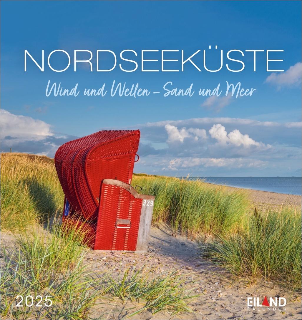 Kalendár/Diár Nordseeküste Postkartenkalender 2025 - Wind und Wellen - Sand und Meer 