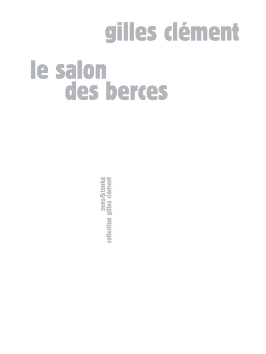 Livre LE SALON DES BERCES CLEMENT GILLES