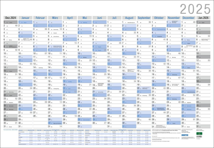 Kalender/Terminbuch Wandplaner Neutral 2025 