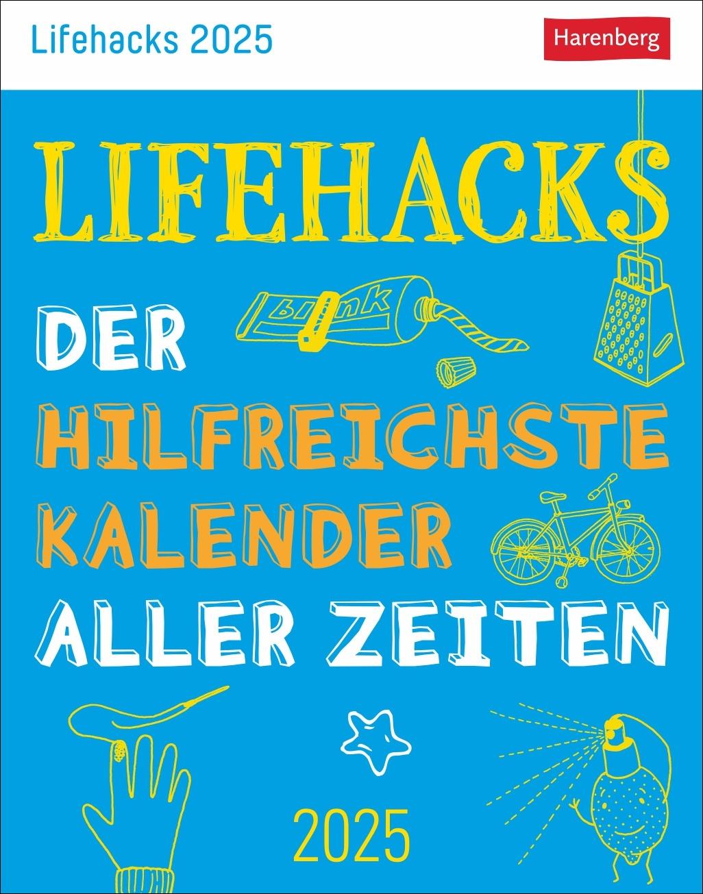 Calendar/Diary Lifehacks Tagesabreißkalender 2025 - Der hilfreichste Kalender aller Zeiten Lili Richter