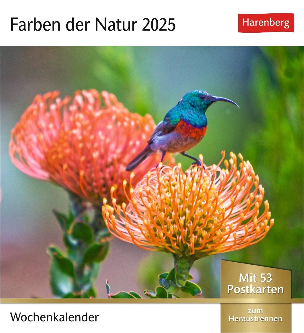 Kalendář/Diář Farben der Natur Postkartenkalender 2025 - Wochenkalender mit 53 Postkarten 