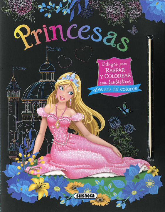 Книга Princesas. Dibujos para raspar y colorear 