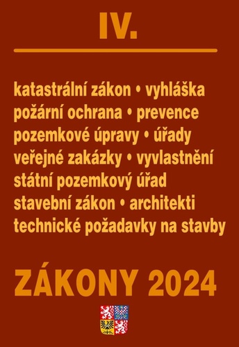 Książka Zákony IV 2024 – stavebnictví, katastr 