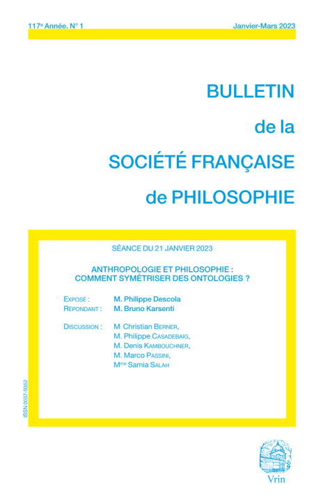 Kniha Anthropologie et philosophie: comment symétriser des ontologies? Philippe Descola