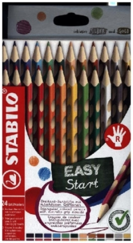 Játék Ergonomischer Buntstift für Rechtshänder - STABILO EASYcolors - 24er Pack - mit 24 verschiedenen Farben 