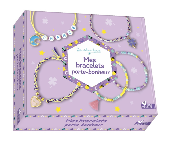 Papírenské zboží Mes bracelets porte-bonheur - coffret avec accessoires Mademoiselle Lupin