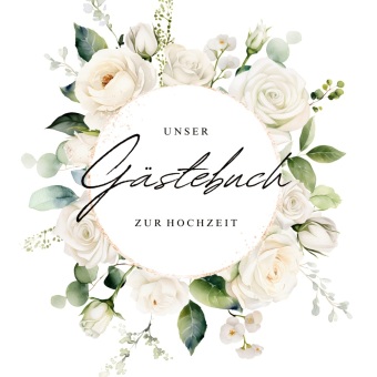 Könyv Gästebuch zur Hochzeit mit weißen Rosen 
