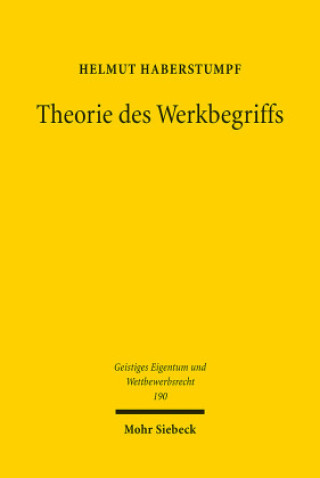 Buch Theorie des Werkbegriffs Helmut Haberstumpf
