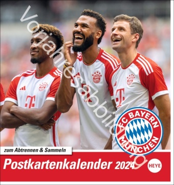 Kalendar/Rokovnik FC Bayern München Postkartenkalender 2025 