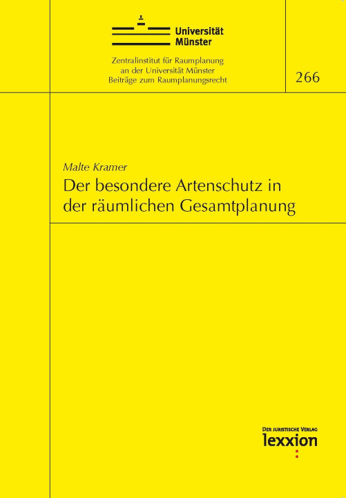 Book Der besondere Artenschutz in der räumlichen Gesamtplanung 