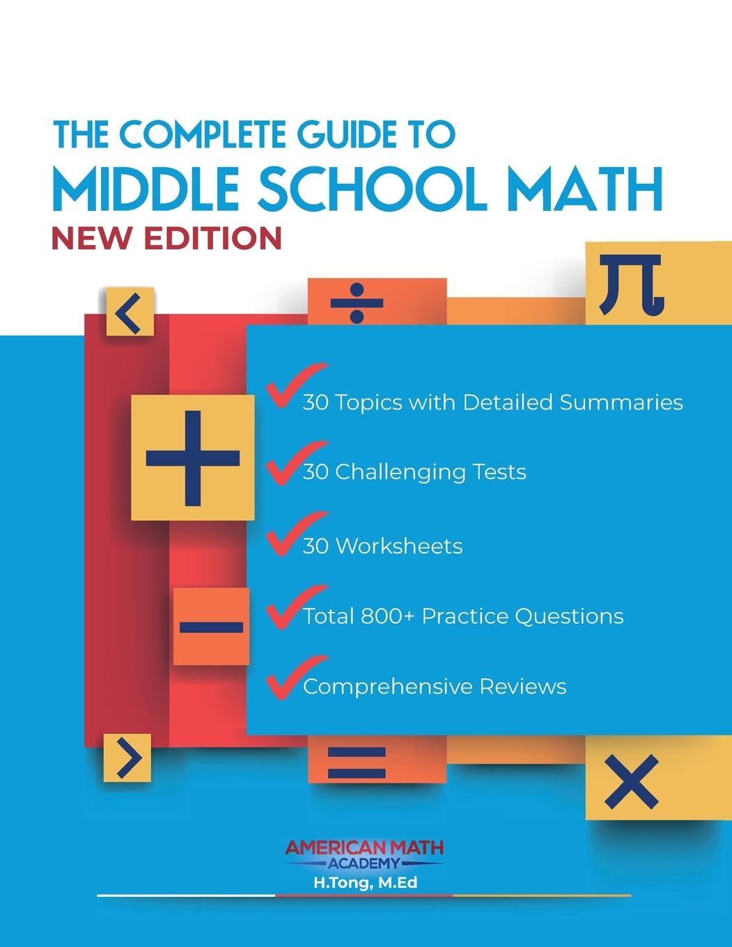 Kniha THE COMPLETE GUIDE TO MIDDLE SCHOOL MATH BOOK GRADES 6-8 