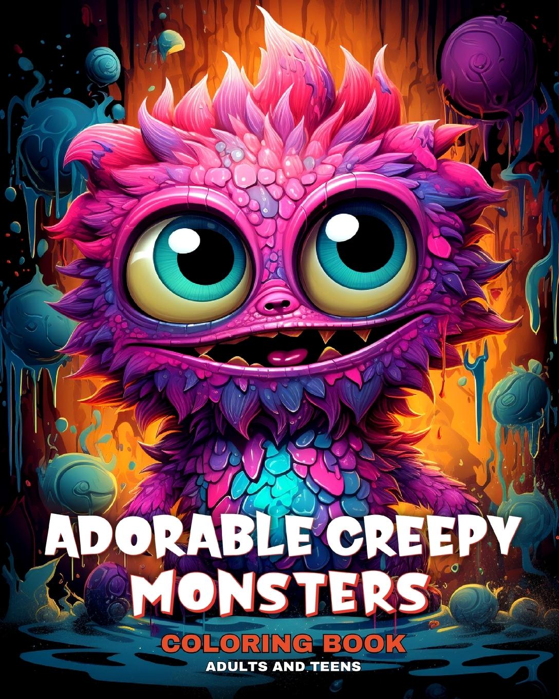 Książka Adorable Creepy Monsters Coloring Book for Adults and Teens 