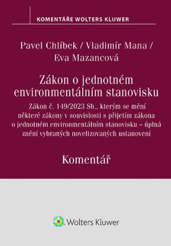 Book Zákon o jednotném environmentálním stanovisku Pavel Chlíbek