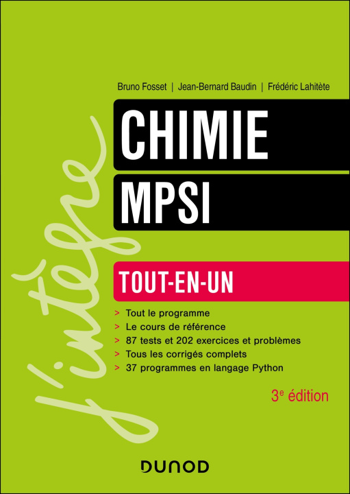Kniha Chimie tout-en-un MPSI - 3e éd. Bruno Fosset