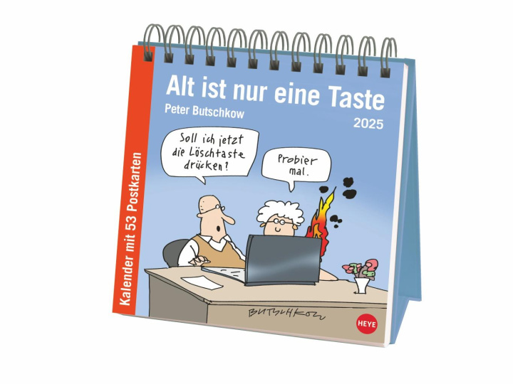 Kalendář/Diář Peter Butschkow: Alt ist nur eine Taste Premium-Postkartenkalender 2025 Peter Butschkow