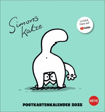 Naptár/Határidőnapló Simons Katze Postkartenkalender 2025 