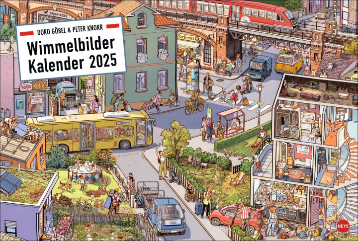 Календар/тефтер Göbel & Knorr Wimmelbilder Edition Kalender 2025 Doro Göbel