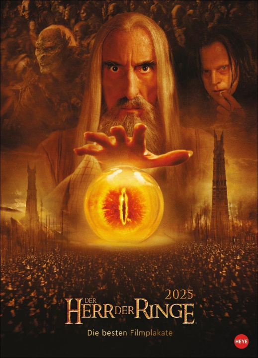 Naptár/Határidőnapló Der Herr der Ringe Filmplakate Edition Kalender 2025 