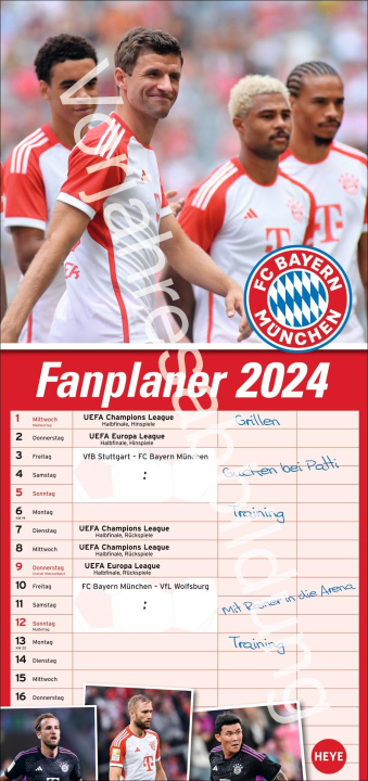 Kalendář/Diář FC Bayern München Fanplaner 2025 