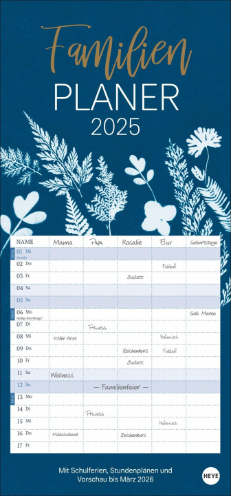 Calendar / Agendă Indigo Familienplaner 2025 