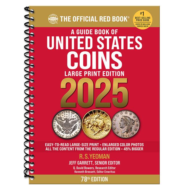 Kniha A Guide Book of United States Coins 2025 Redbook Large Print 