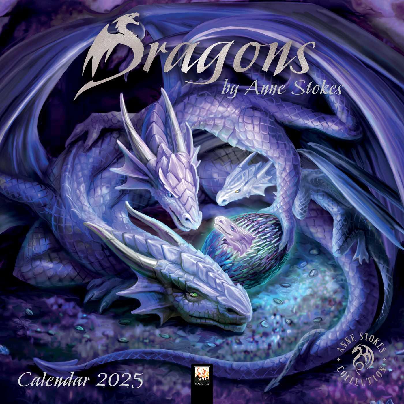 Kalendar/Rokovnik Dragons by Anne Stokes Wall Calendar 2025 (Art Calendar) 