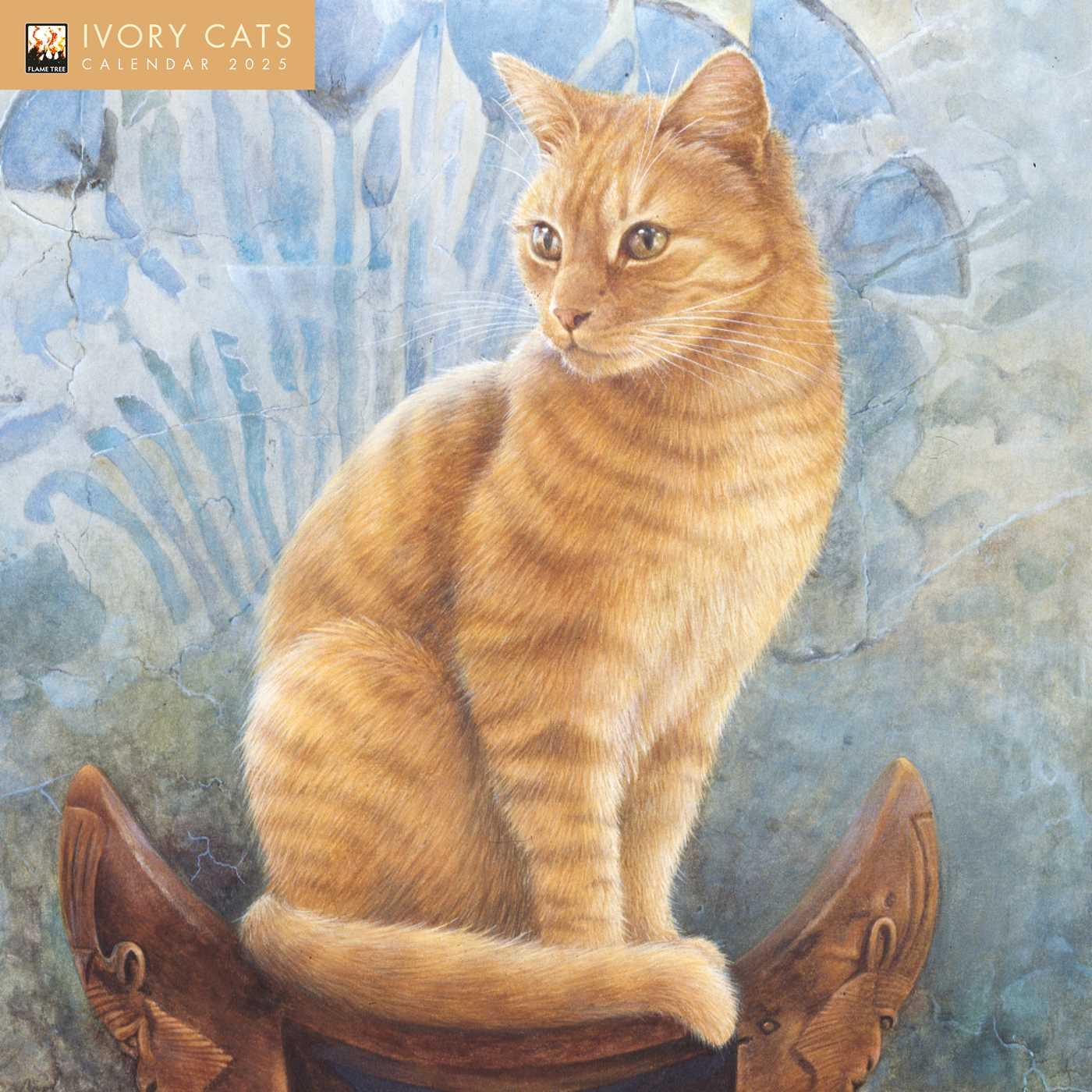 Naptár/Határidőnapló Ivory Cats by Lesley Anne Ivory Wall Calendar 2025 (Art Calendar) 