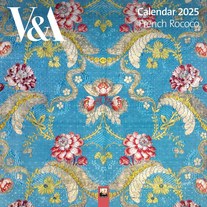 Kalendarz/Pamiętnik V&a: French Rococo Wall Calendar 2025 (Art Calendar) 