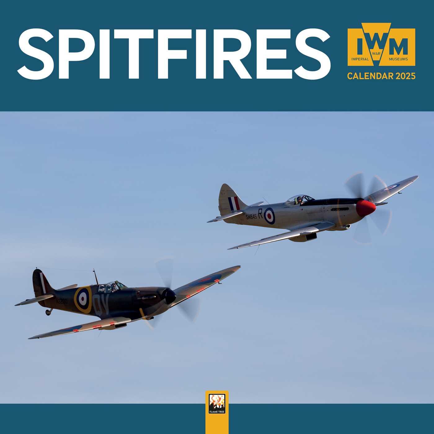 Naptár/Határidőnapló Imperial War Museums: Spitfires Wall Calendar 2025 (Art Calendar) 