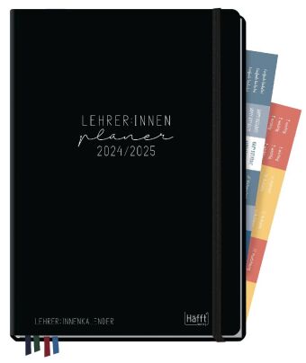 Календар/тефтер Lehrer-Planer A4+ 24/25 - Black Edition Andreas Reiter