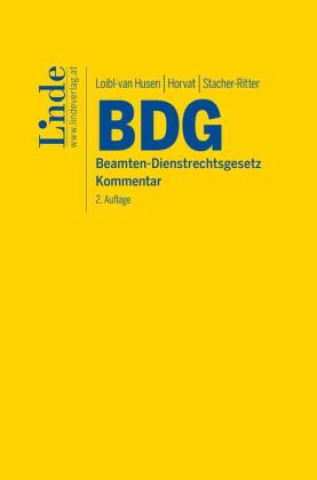 Книга BDG | Beamten-Dienstrechtsgesetz Susanna Loibl-van Husen