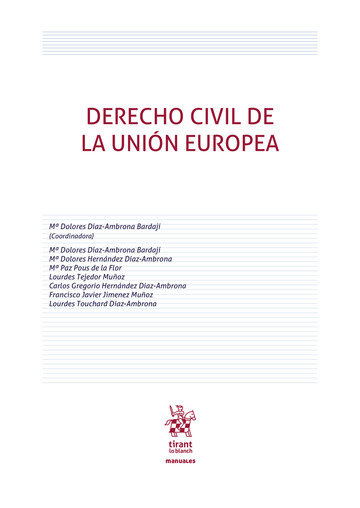 Kniha DERECHO CIVIL DE LA UNION EUROPEA DIAZ-AMBRONA BARDAJI