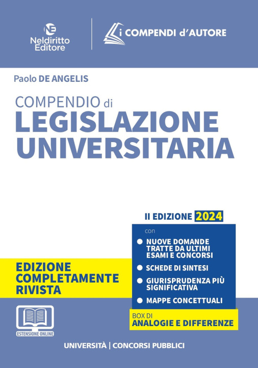 Книга Compendio di legislazione universitaria 2024 Paolo De Angelis