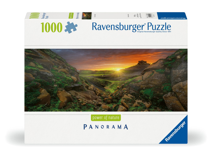 Gra/Zabawka Ravensburger Puzzle 12000046 - Sonne über Island - 1000 Teile Puzzle für Erwachsene und Kinder ab 14 Jahren, Landschaftspuzzle im Panorama-Format 