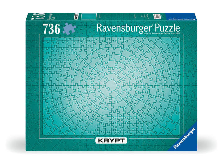 Game/Toy Ravensburger Puzzle 12000189 - Krypt Puzzle Metallic Mint - Schweres Puzzle für Erwachsene und Kinder ab 14 Jahren, mit 736 Teilen 