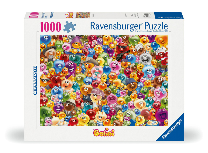 Jeu/jouet Ravensburger Puzzle 12000493 - Ganz viel Gelini - 1000 Teile Puzzle für Erwachsene und Kinder ab 14 Jahren, Kunterbuntes Gelini Puzzle 