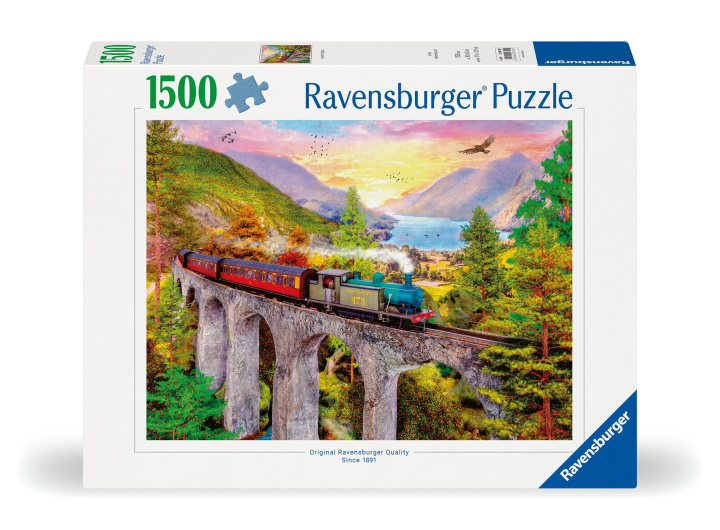 Joc / Jucărie Ravensburger Puzzle 12000795 - Zugfahrt im Herbst - 1500 Teile Puzzle für Erwachsene ab 14 Jahren 