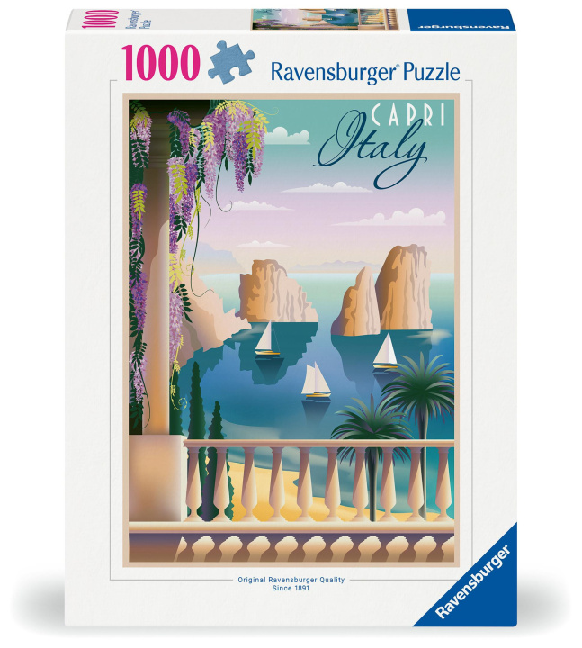 Játék Ravensburger Puzzle 12001209 - Postkarte aus Capri - 1000 Teile Puzzle für Erwachsene und Kinder ab 14 Jahren 