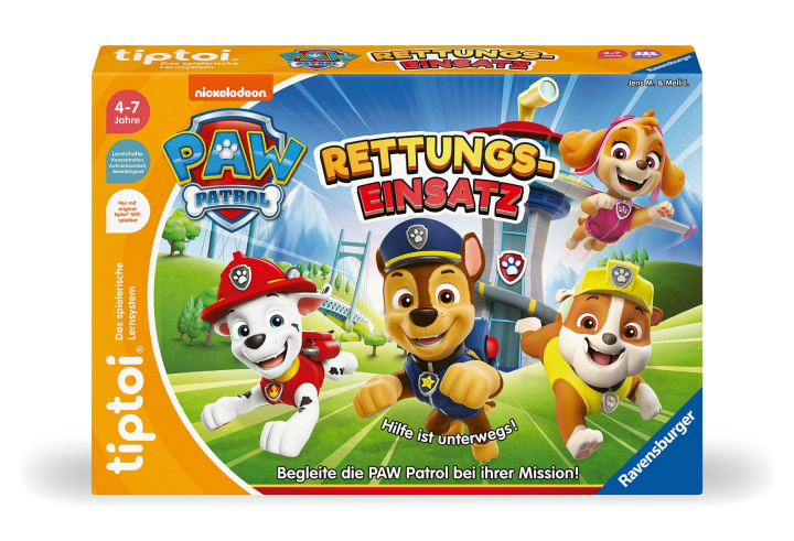 Spiel/Spielzeug Ravensburger tiptoi Spiel 00202 - PAW Patrol Rettungseinsatz - Lernspiel ab 4 Jahren, lehrreiches Lizenzspiel für Jungen und Mädchen, für 1-4 Spieler Melanie I.