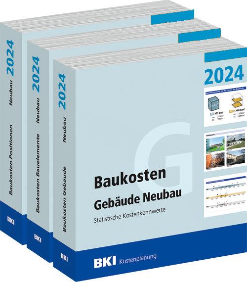 Könyv BKI Baukosten Gebäude + Positionen + Bauelemente Neubau 2024 - Kombi Teil 1-3 