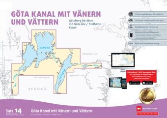 Nyomtatványok Sportbootkarten Satz 14: Göta Kanal mit Vänern und Vättern (Ausgabe 2024/2025) 