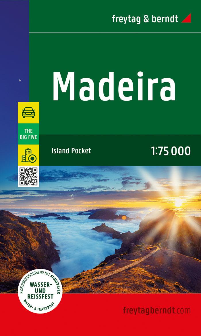 Nyomtatványok Madeira, Straßen- und Freizeitkarte 1:75.000, freytag & berndt 