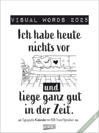 Calendar / Agendă Visual Words 2025 