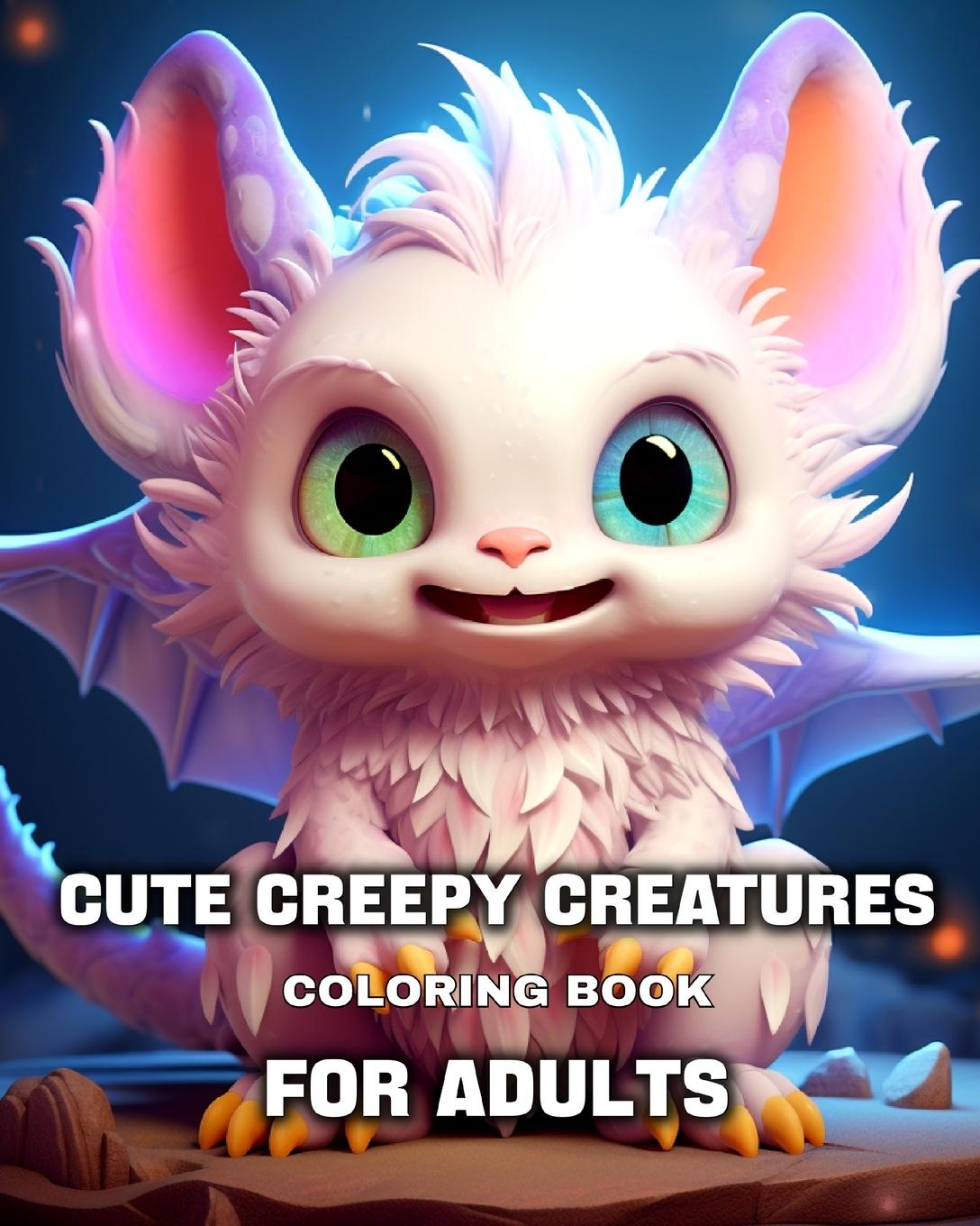 Kniha Cute Creepy Creatures Coloring Book For Adults 