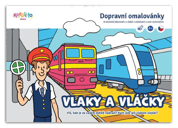 Buch Vlaky a vláčky - Dopravní omalovánka A5 