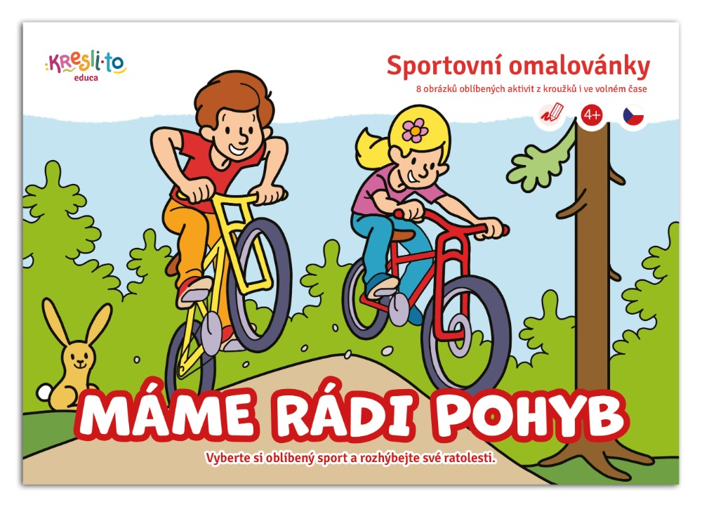 Książka Máme rádi pohyb - Sportovní omalovánky A5 